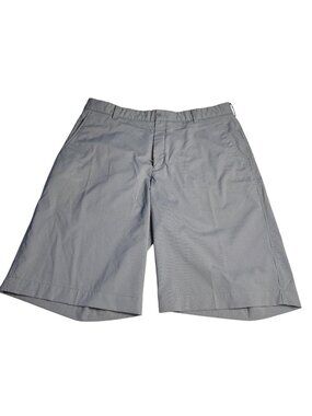 Nike Golf Mens 36 Grey  Pinstripe Stretch Chino Shorts Flat Front preppy casual